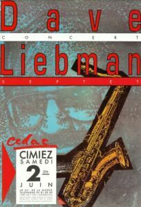 Dave Liebman — affiche de Jean-François Ferrandez, RipoDesign
