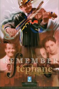 "Remember Stéphane" : inauguration de la Salle Stéphane Grappelli — affiche de Jean-François Ferrandez, RipoDesign
